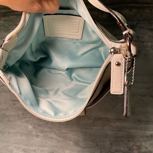 Coach White Leather Kristen Small Shoulder Bag - Picture 11 of 15